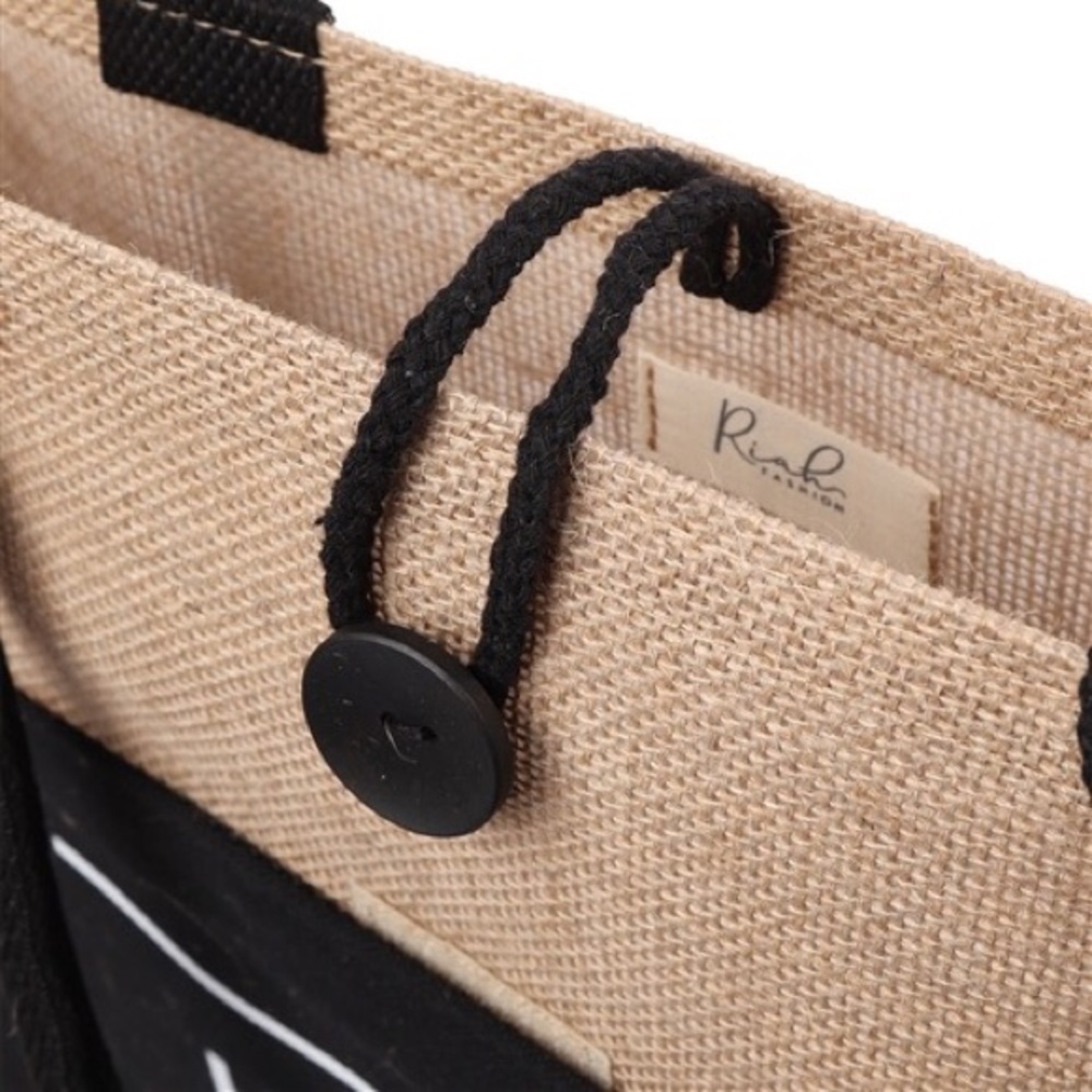 🛍HOST PICK🛍 HELLO WEEKEND TOTE BAG - BLACK - Picture 5 of 5